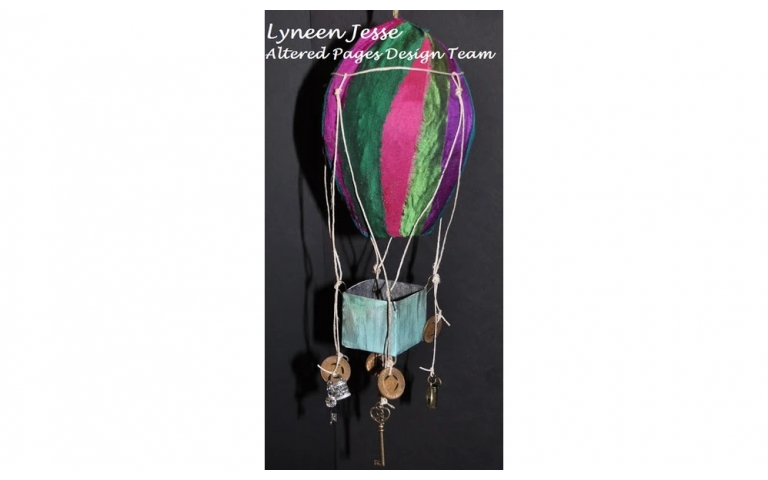 Sari Silk Hot Air Balloon By Lyneen Jesse  of Altered Pages